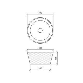 Раковина накладная Boheme чёрный 817-B